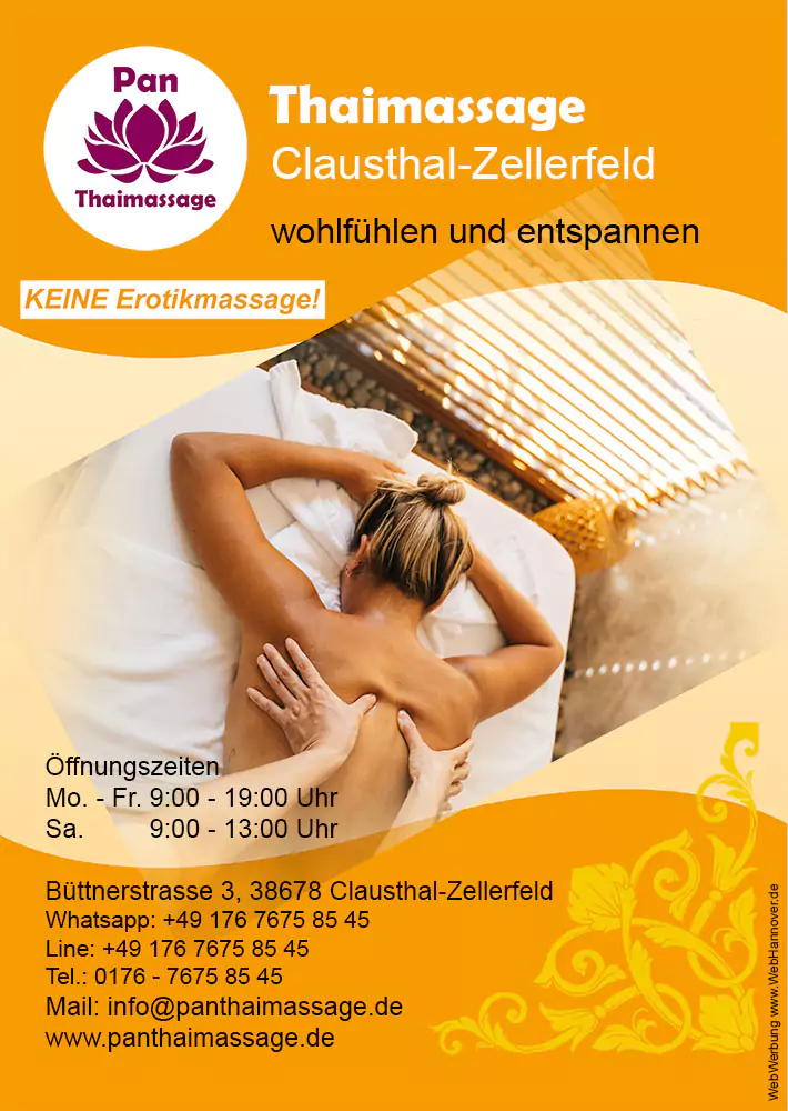 thaimassage,clausthal,zellerfeld,thai,massage,wellnesszentrum,naturheilkunde,aromatherapie,oelmassage,aromamassage,ganzkoerpermassage,fußreflexmassage,rueckenmassage,schultermassage,kopfmassage,gesichtsmassage,fußreflexzonenmassage,massagegutschein